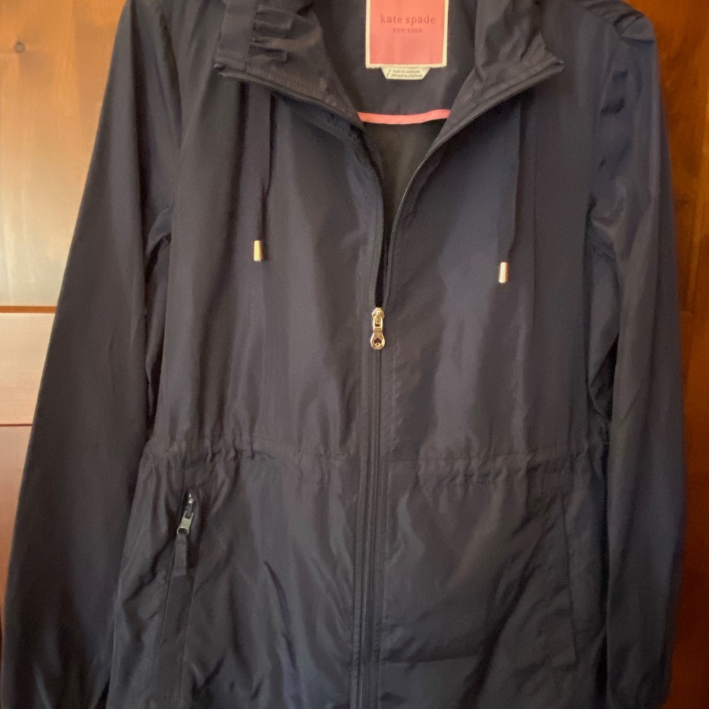 Kate Spade Packable Navy Jacket Small